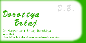 dorottya brlaj business card